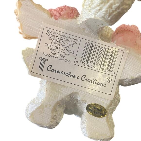 Vintage 2000 Cornerstone Creations Snowman Figurines Set of 2 Christmas Decor - Picture 4 of 7